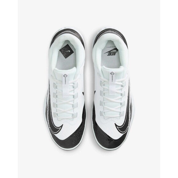 Nike Alpha Huarache Elite 4 Low White Baseball Cleats FD2745-101 Men’s Size 10 - Picture 5 of 7